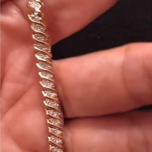 Sterling Silver Diamond Bracelet